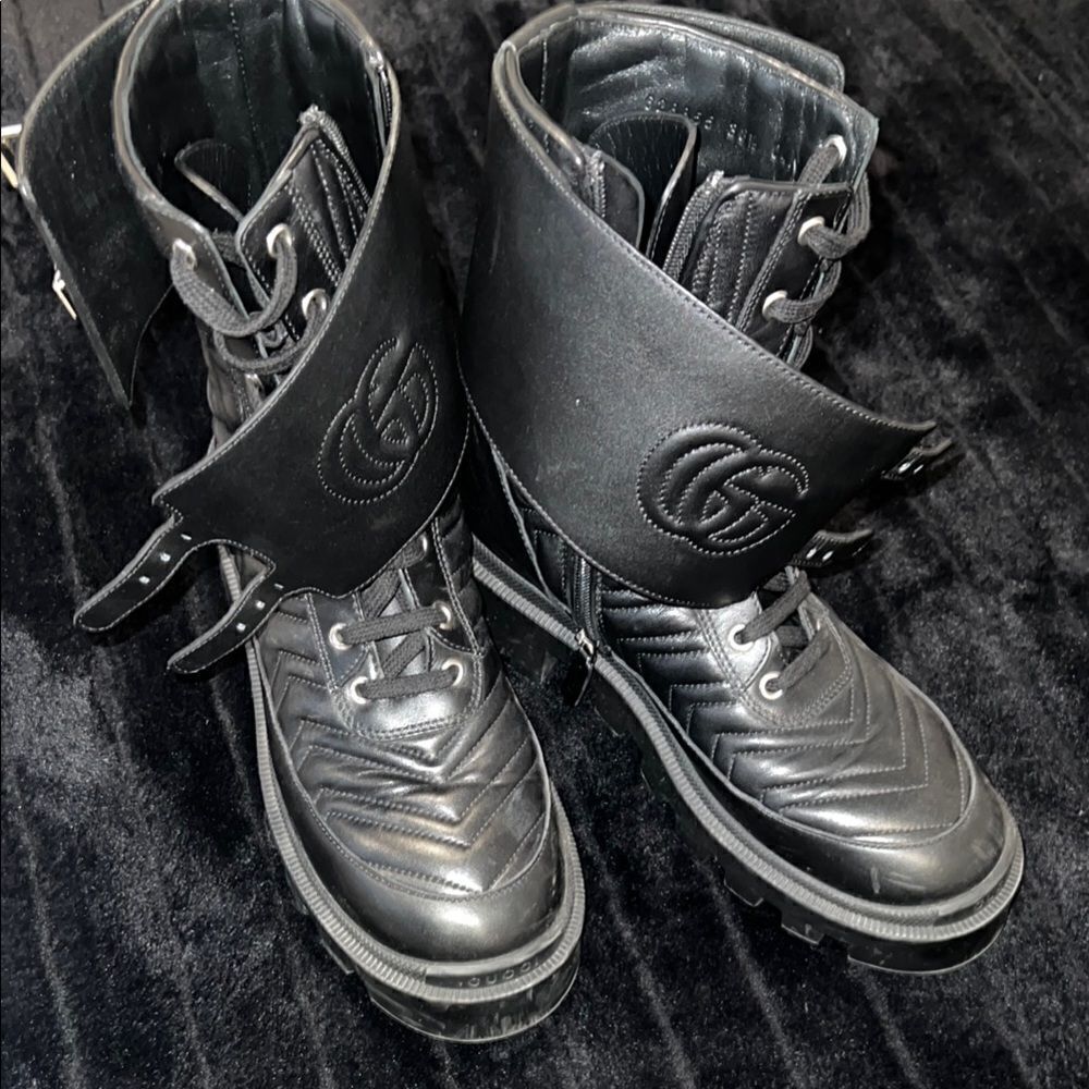 Authentic Gucci Black Leather Boots